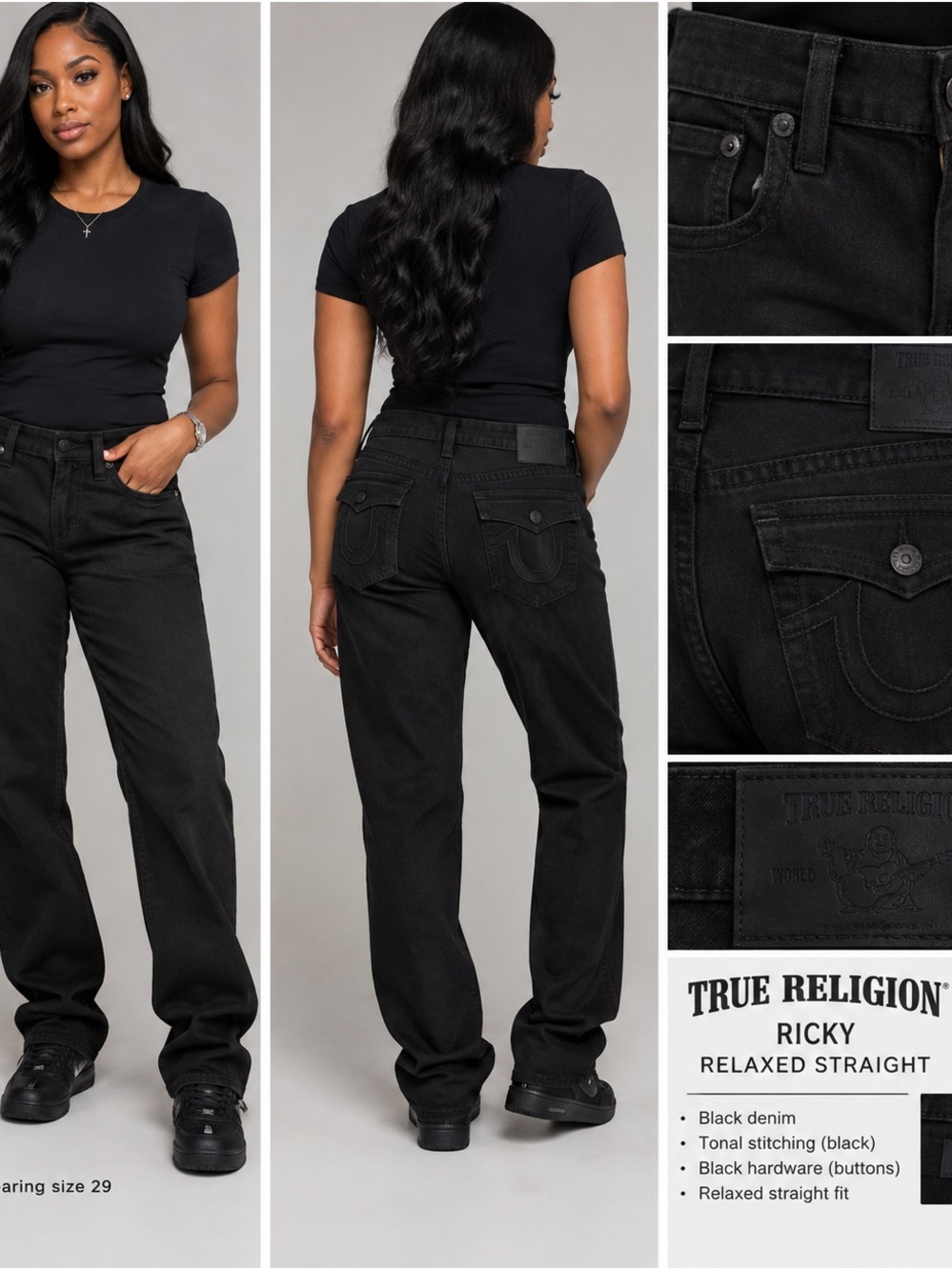 NWOT True Religion Ricky Relaxed Jeans